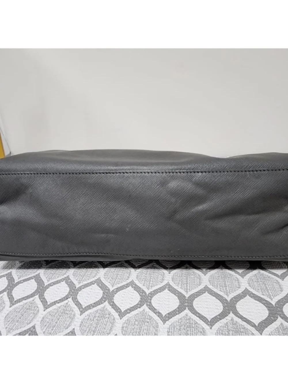 Authentic Prada Saffiano Lux Leather Galleria Tote Bag Grey - Picture 7 of 13